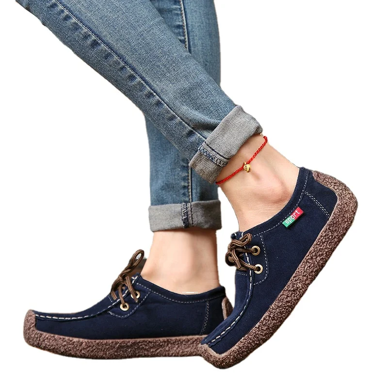 2021 autumn new design  winter casual flat snail bean shoes for women