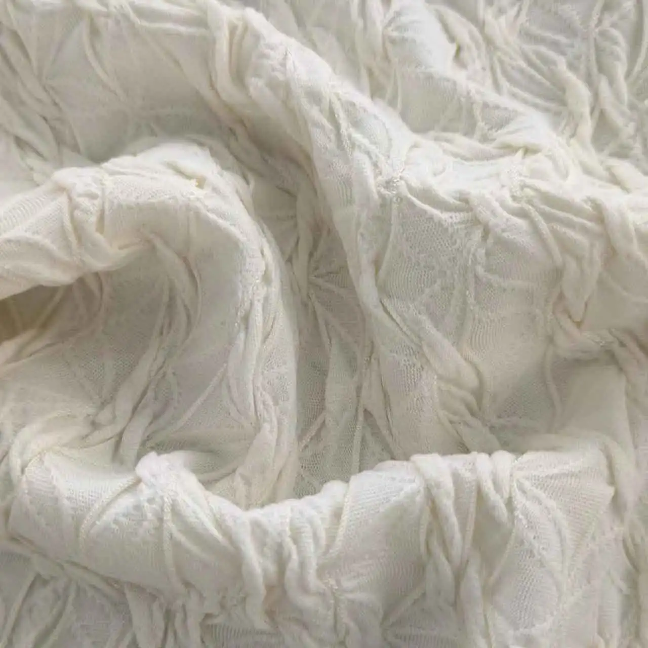 2024 New Arrival Soft 90% Polyester 10% Spandex Elastic Stretch Jacquard Pleated Knit Fabric For Women Dress