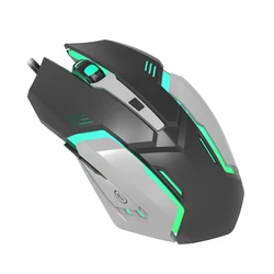 Проводная мышь для правой руки, USB, крутая светящаяся игровая светодиодная светящаяся мышь для офиса