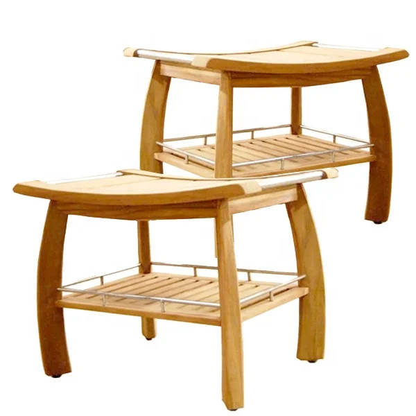 Best Quality Teak Shower Bench Wooden Shower Chair Solid Wood Bathroom Furniture Bench, Shower Bench