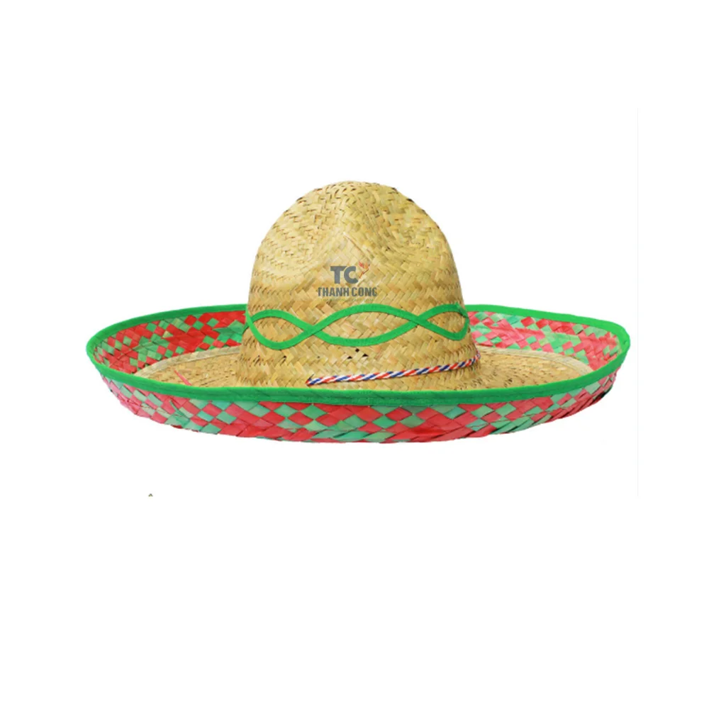 Natural Handmade Vintage Straw Hat Straw Skimmer Seagrass Water Hyacinth Craft Hats Vietnam Supplier