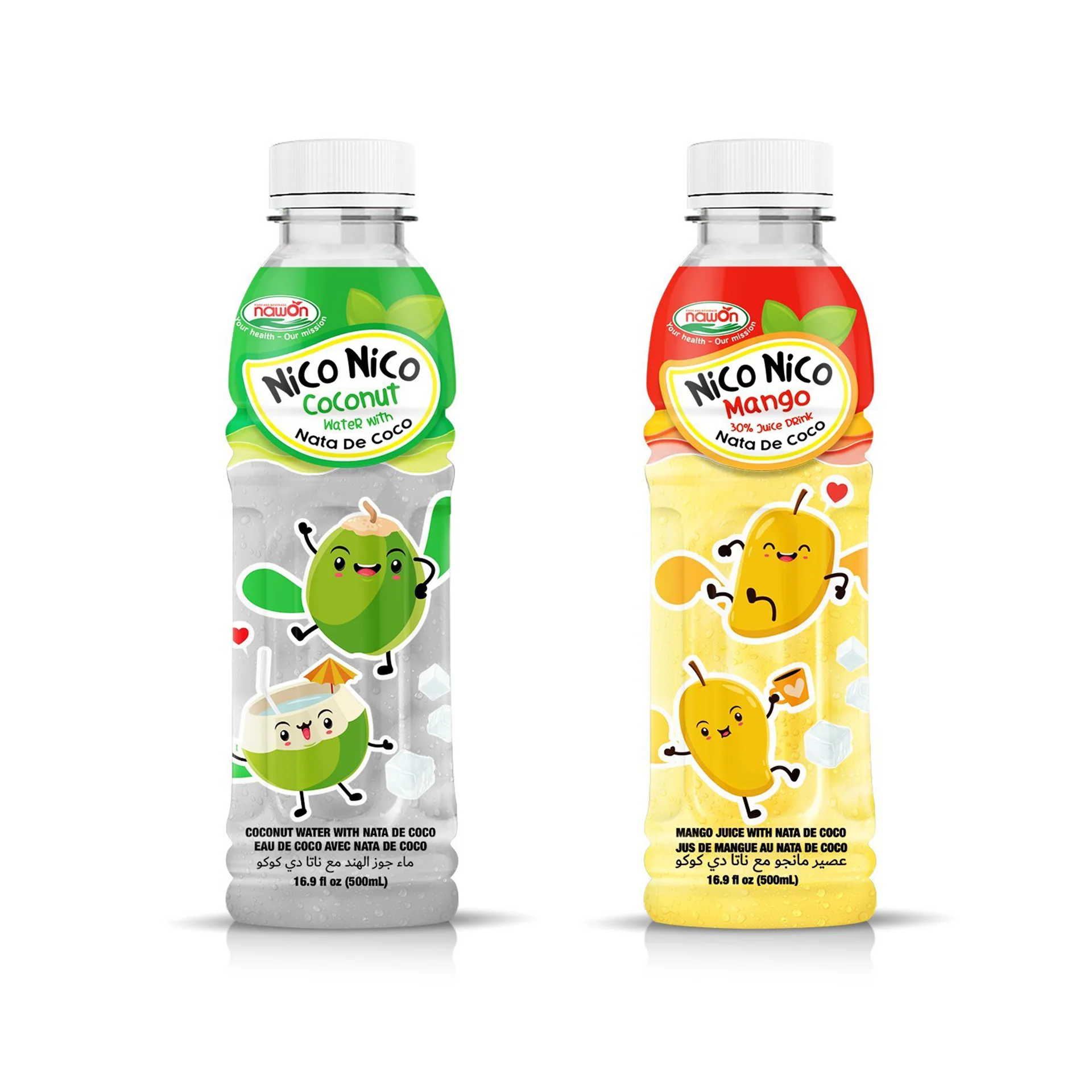 Nata de Coco Juice Drink 500ml Nico Nico Vietnamese Coconut Water Soft Drink Beverage Wholesale Fruit & Vegetable Juice Supplier
