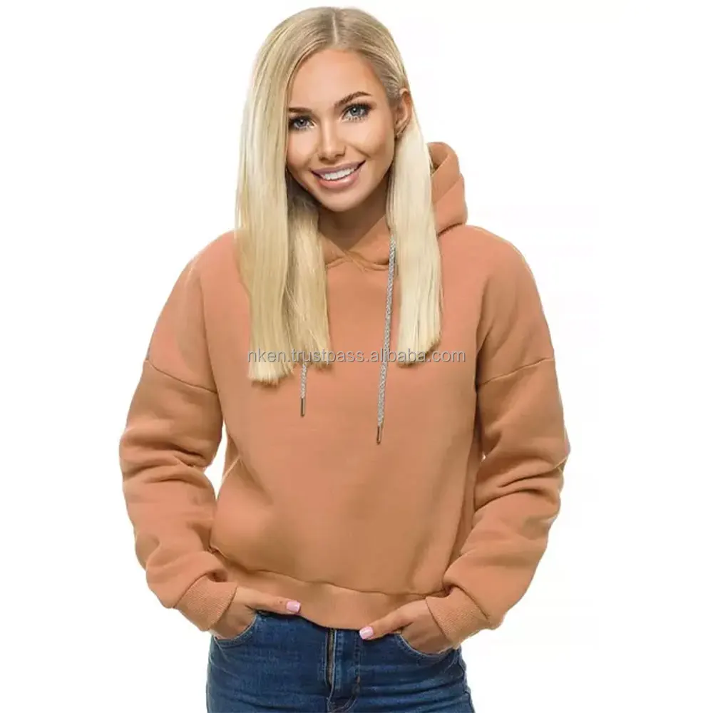 Hot selling winter streetwear ladies pullover hoodies sweatshirts new stylish casual slim fits hoodie at wholesales