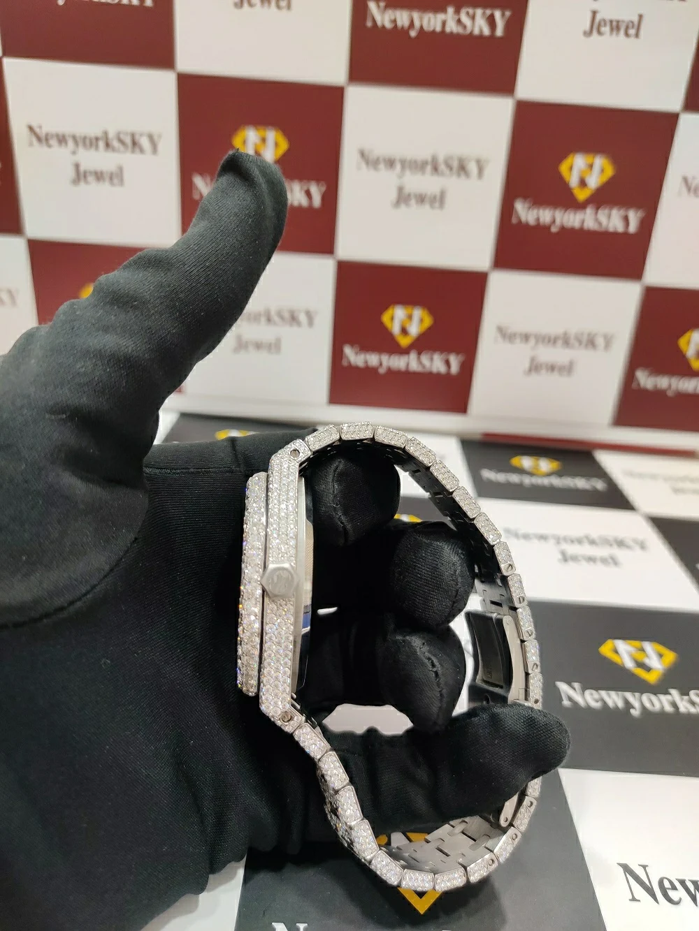 Automatic Movement Mechanical High Quality Handmade VVS Moissanite Diamond Iced Out Male Female Luxury Stainless Steel Watch