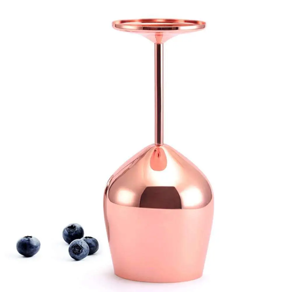 India-Made Barware Item Stainless Steel Wine Glass Goblets Silver Rose Gold Plated Unbreakable Stemmed Smoked Glasses Red Wine