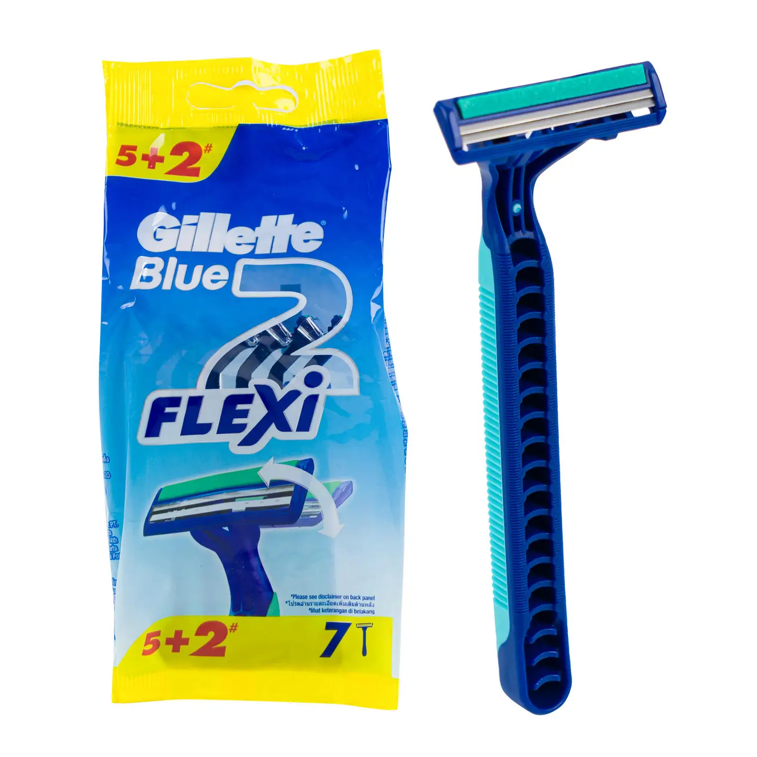 Wholesale 2 Pack Gillette Blue II Razor/ Wholesale Gillette 5+2pk Blue Flexi Razor / Gillette Disposable Razor Blades