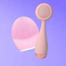 Waterproof Face Brush Facial Cleaning Brush Scrubber Silicone Dual Face Wash Brush for Deep Pore Exfoliation Makeup Massaging