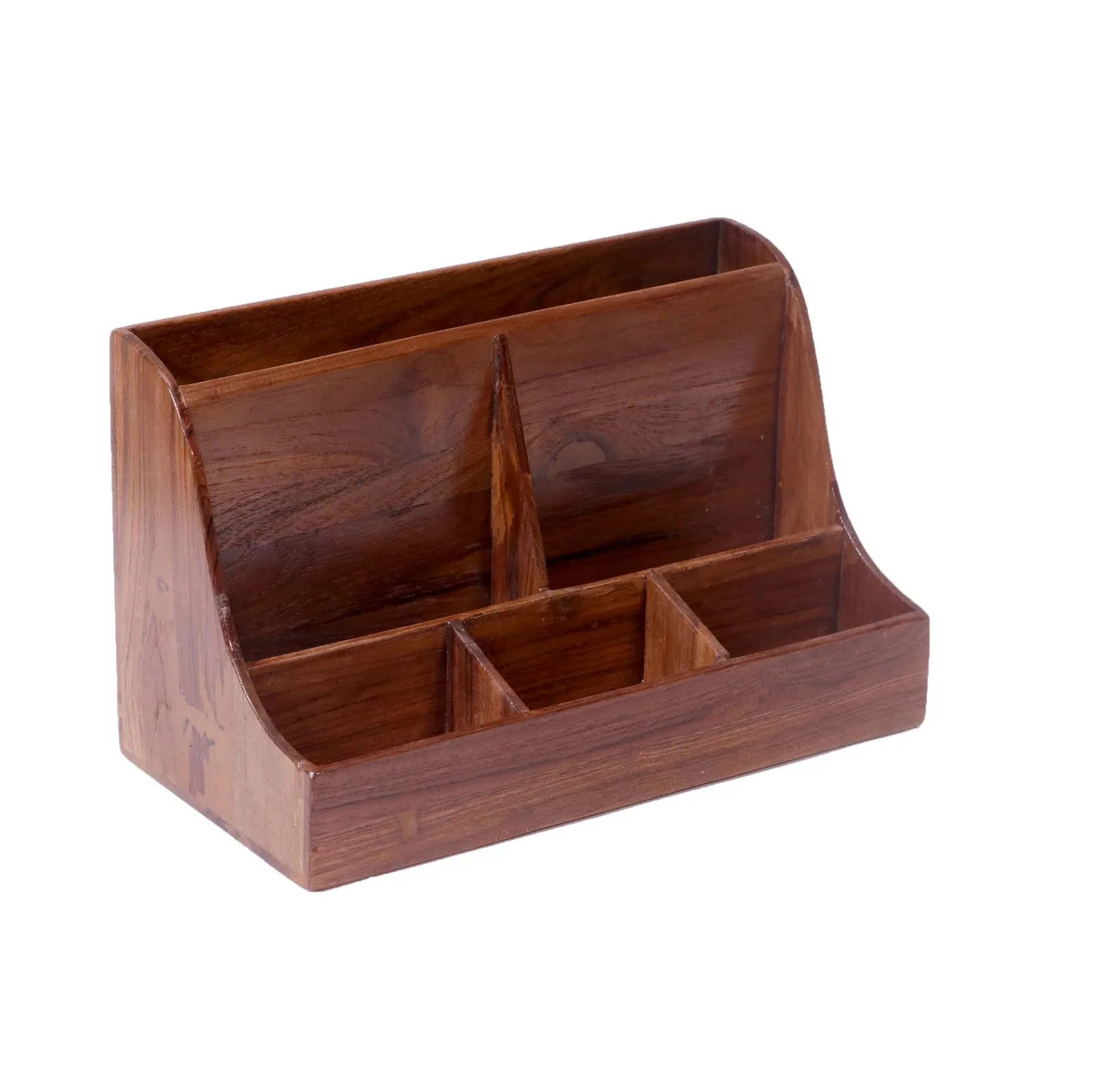 Stylish and Sturdy Hand Polished Home and Office Desk Organizer Wooden Pen Stands for Sale In Bulk from Indian Supplier