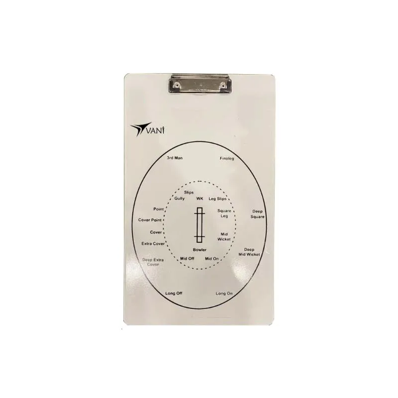 Best Selling Made of Acrylic Laminated with Field Information Cricket Coaching Clipboard For Field Coaching