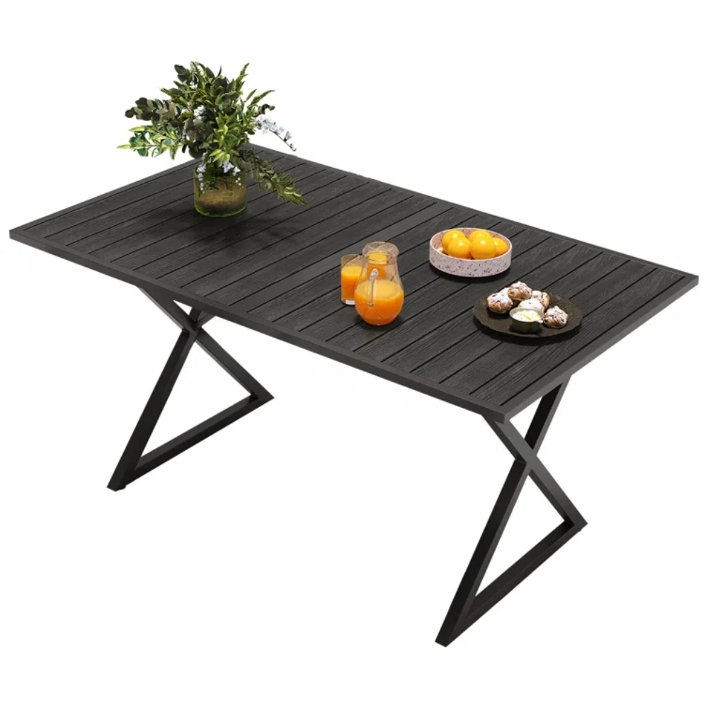 Skyline Luxury Restaurant Furniture Outdoor Tables Aluminum Garden Furniture Modern Extension Patio Dining Table