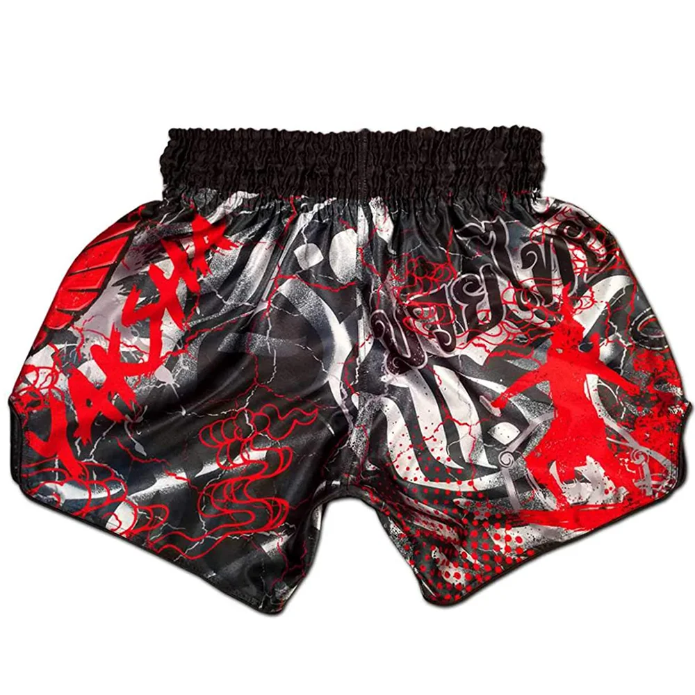custom logo nylon blank plain muay thai boxer mma shorts wholesale thai boxing trunks