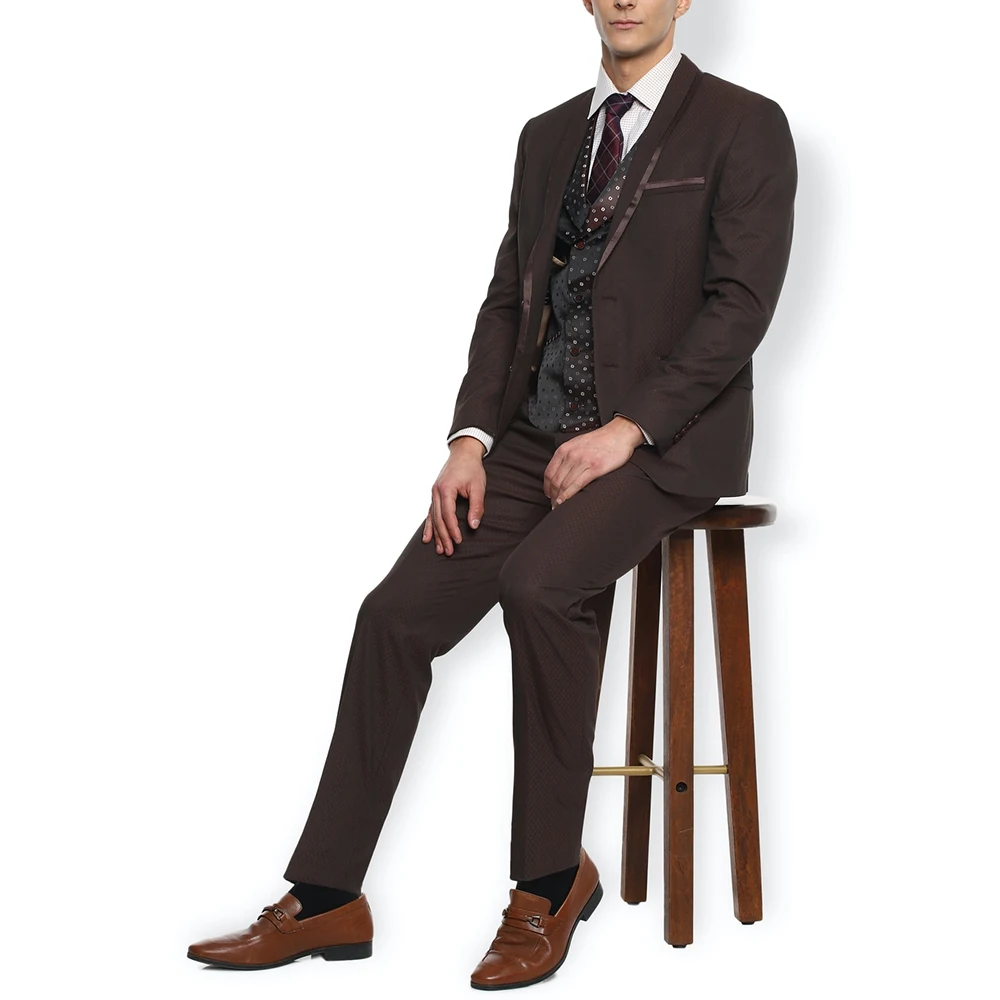 New Style  High Quality Formal Suite Men Fashionable Casual Suit 3 Piece Suit Designs Temperament Pent Coat