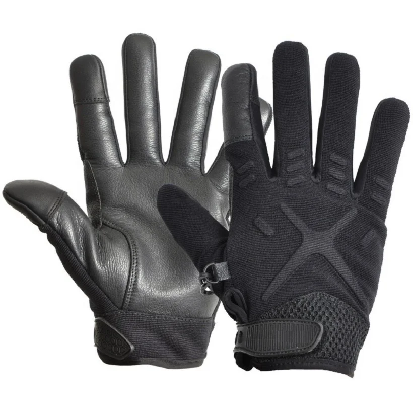 Leather Motorcycle Gloves Road Racing Anti Slip Winter Ladies Bikers Riding Glove Tactical operation Gloves for law enforcement