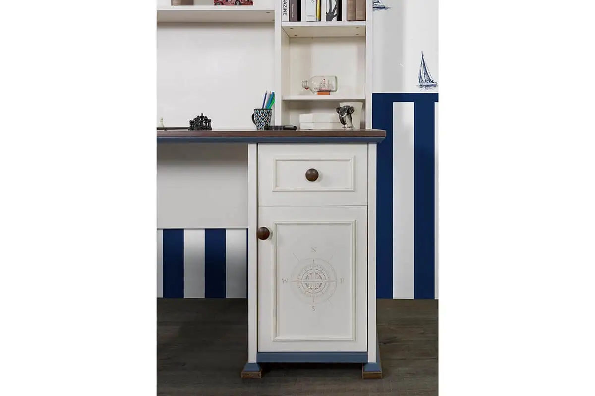 Economic Cheap Kid Teen Bedroom Furniture Set Natural Modern Functional Hygienic Wardrobe Study Desk (ider Marina)