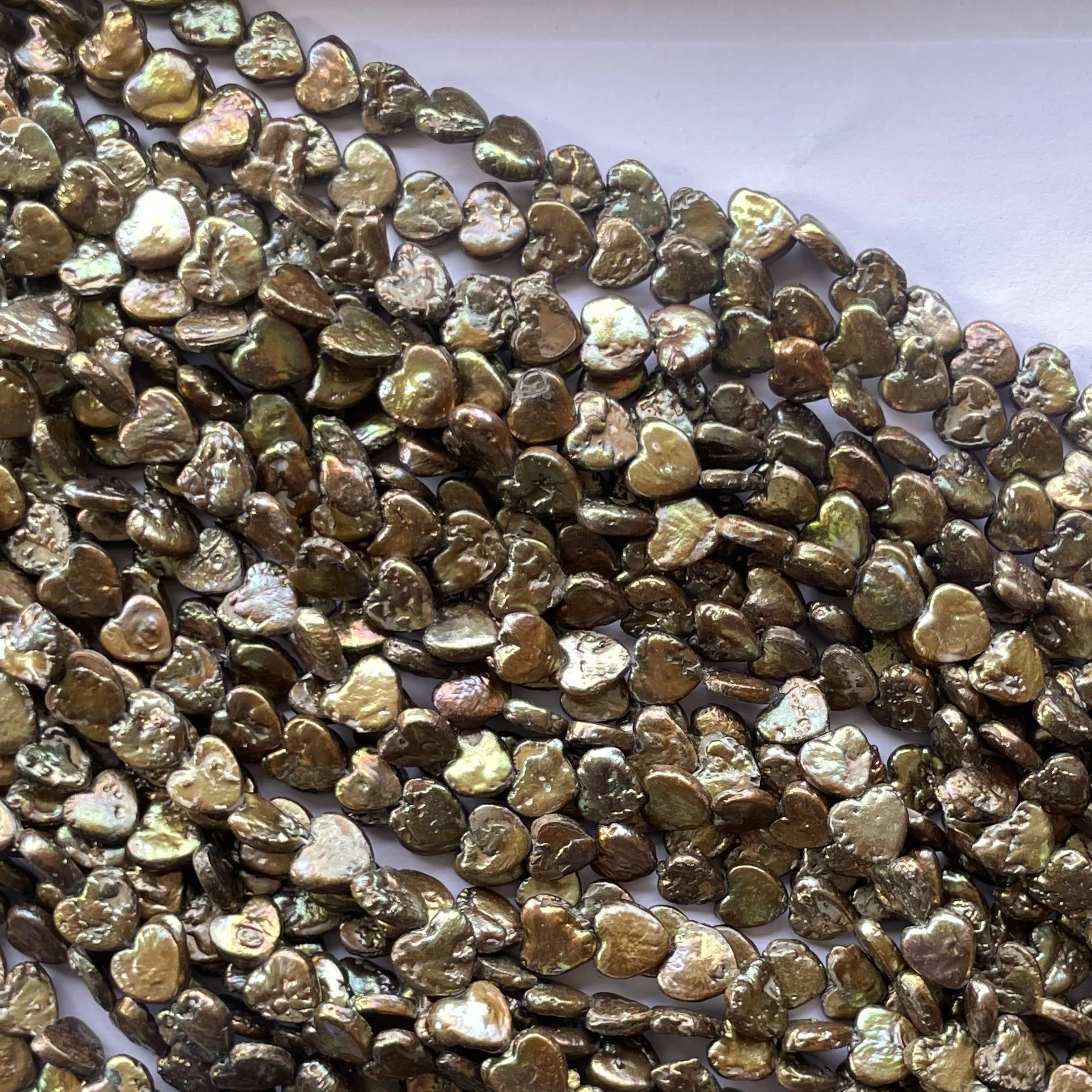 4mm 5mm 6mm Natural Golden Brown Freshwater Pearl Stone Smooth Heart Shape Beads Strands at Best Wholesale Factory Price Online