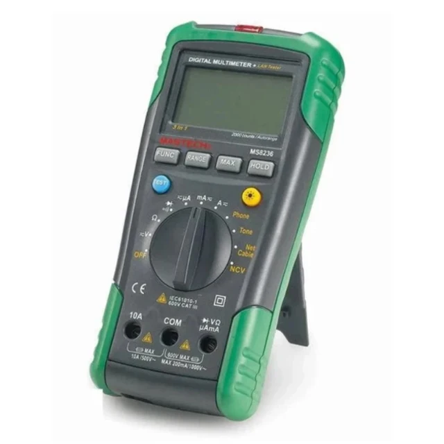 MASTECH MS8236 Digital Multimeter and Network Cable Track Tester Tone Telephone Line Check Non-contact Voltage Detect