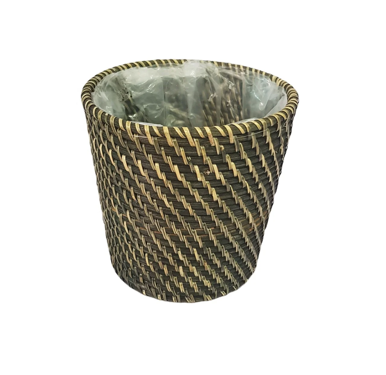 Элегантная маленькая корзина из ротанга с ручкой плетеный поднос плетеная поделка подходит для домашнего хранения и организации Вьетнама