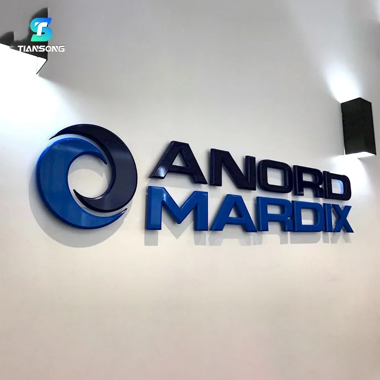 Customized Channel Letter Acrylic Reception Sign Outdoor Building Signage For Business Sign 3D Letters Sign