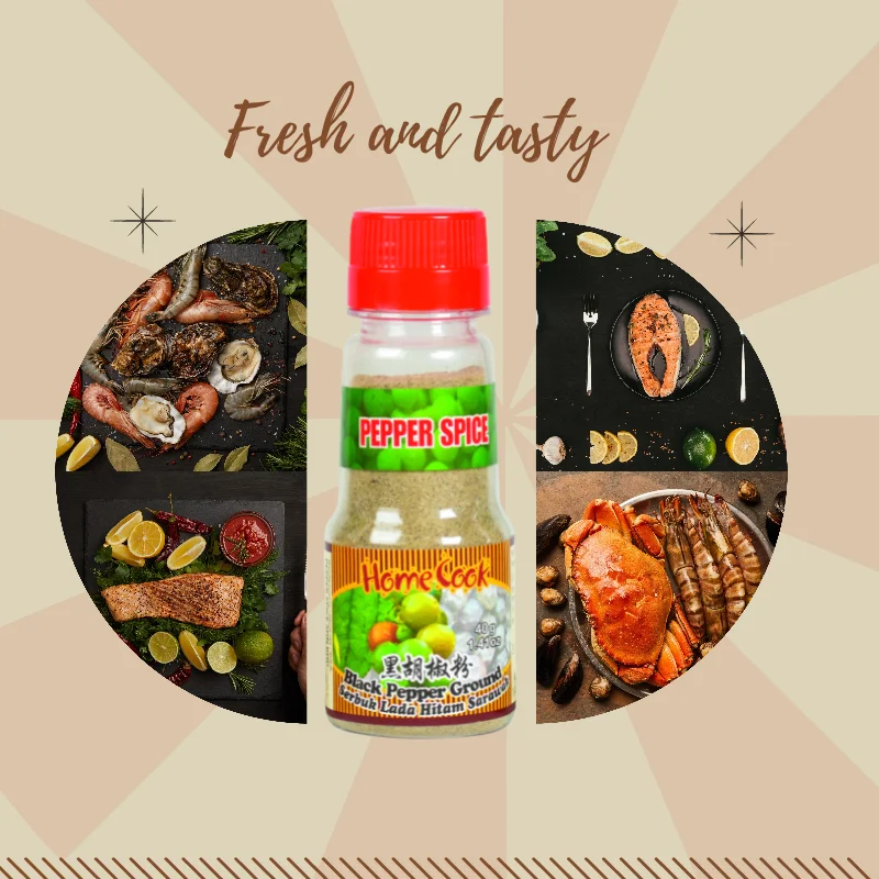 Latest Top Picks Black Pepper Powder 40g Best Price Top Manufacturer Pure Black Pepper Ground For Salad Dressings Hot Spices