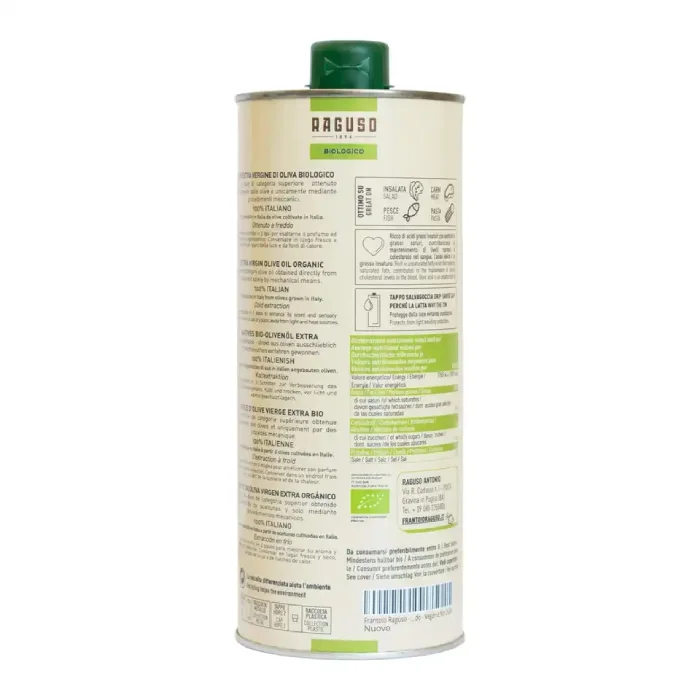 Made in italy high quality Organic Intense green Extra Virgin Italian Olive Oil in can 1l for seasoning