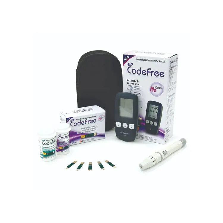 Household Medical Devices Easy to Operate No Coding SD Biosensor Codefree Glucometer for Blood Glucose Test Measurement