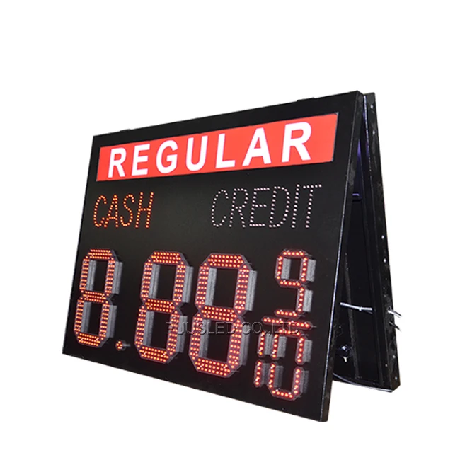 outdoor 7segment digit led gas station price sign oil station gas price led sign large led gas price display