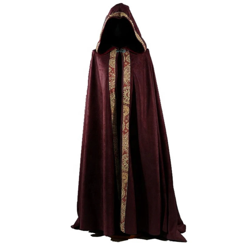 Halloween New Medieval Revival Palace Banquet Dress Zipper Split Long Trench Stage Performance Dress