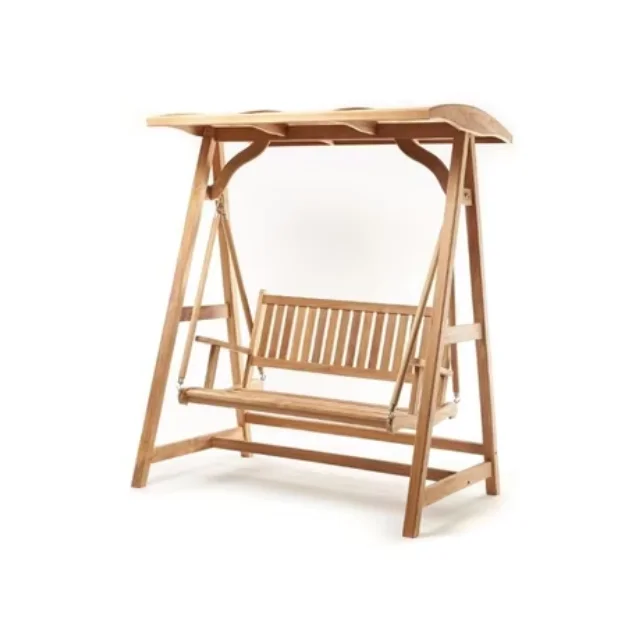 At Wholesale Price Patio Swings With Solid Wooden Outdoor Furniture New Manufacturing High Quality Export Direct Factory