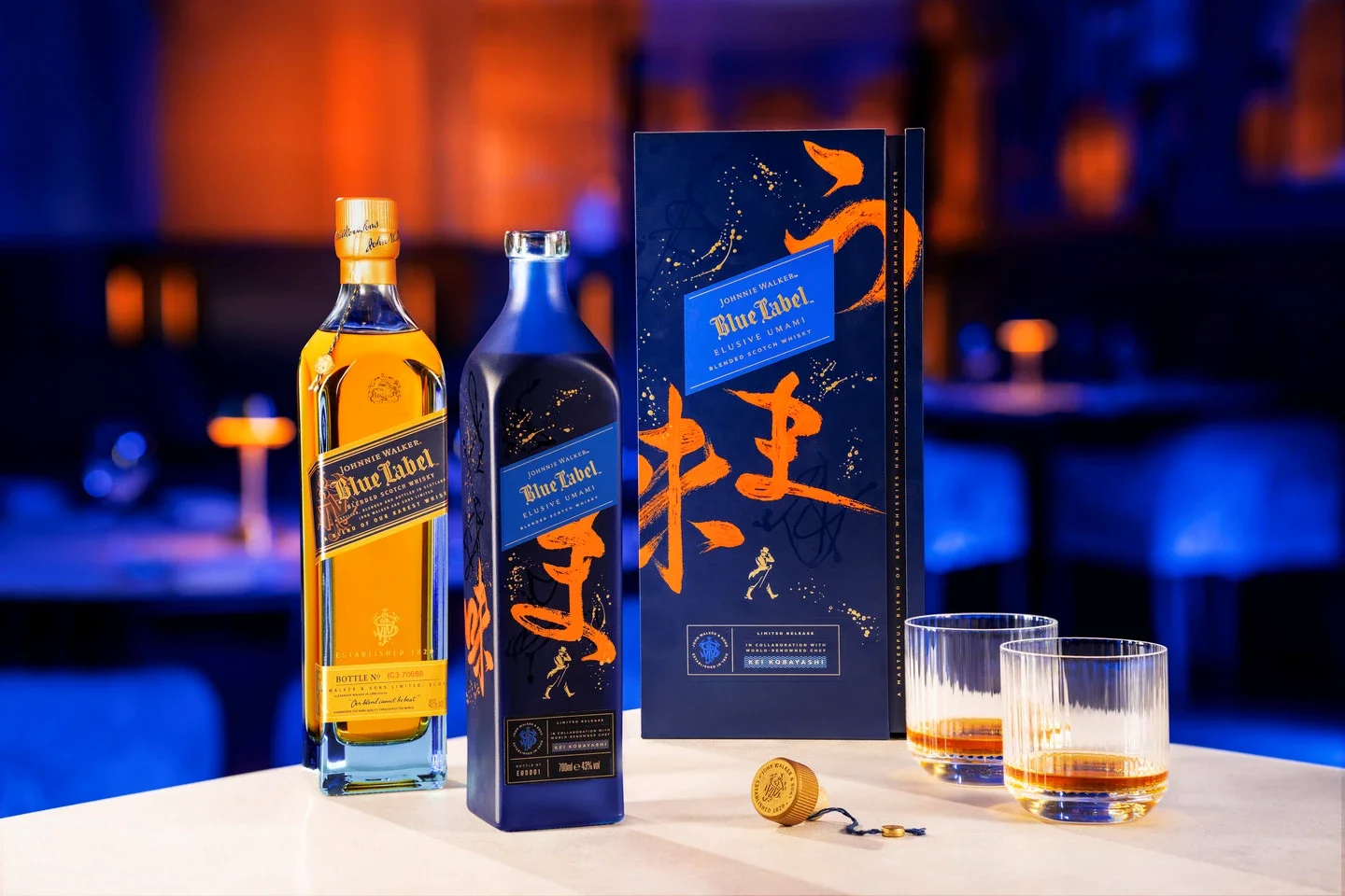 Johnnie Walker виски смешанные Джонни Уокер черная этикетка синяя алкогольный напиток