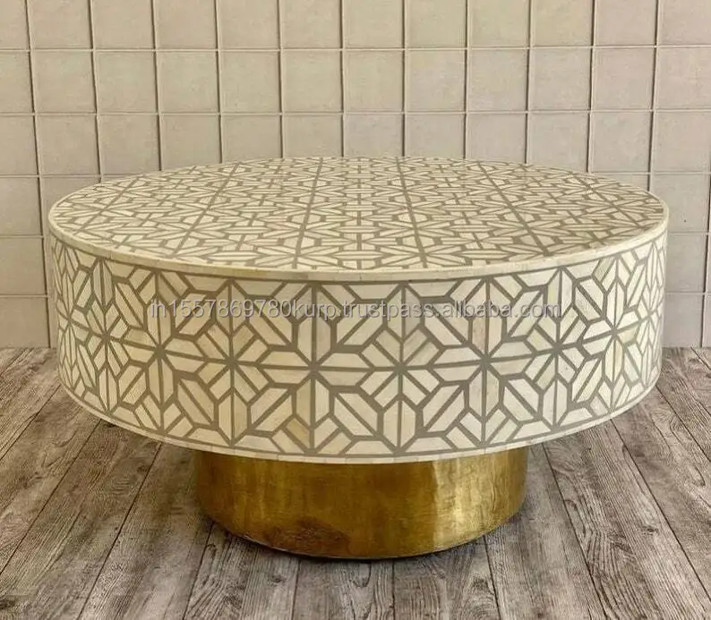 Latest Bone Inlay Coffee Table With Floral Style Bone Inlay Furniture At Very Cheap Price By S R Exports