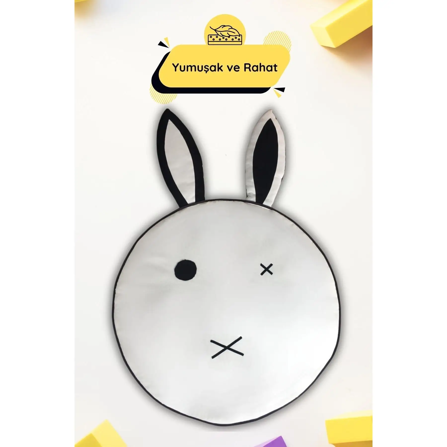 Двухсторонний игровой коврик Noirnest в готическом стиле подушка для пола из хлопка кролик панда и кошка