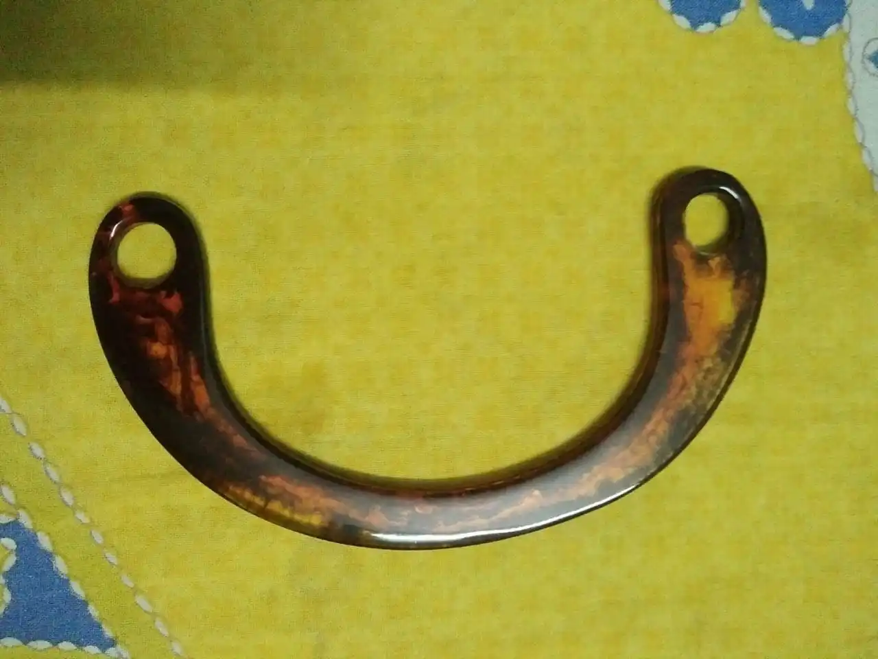 Clutch wooden bag handle