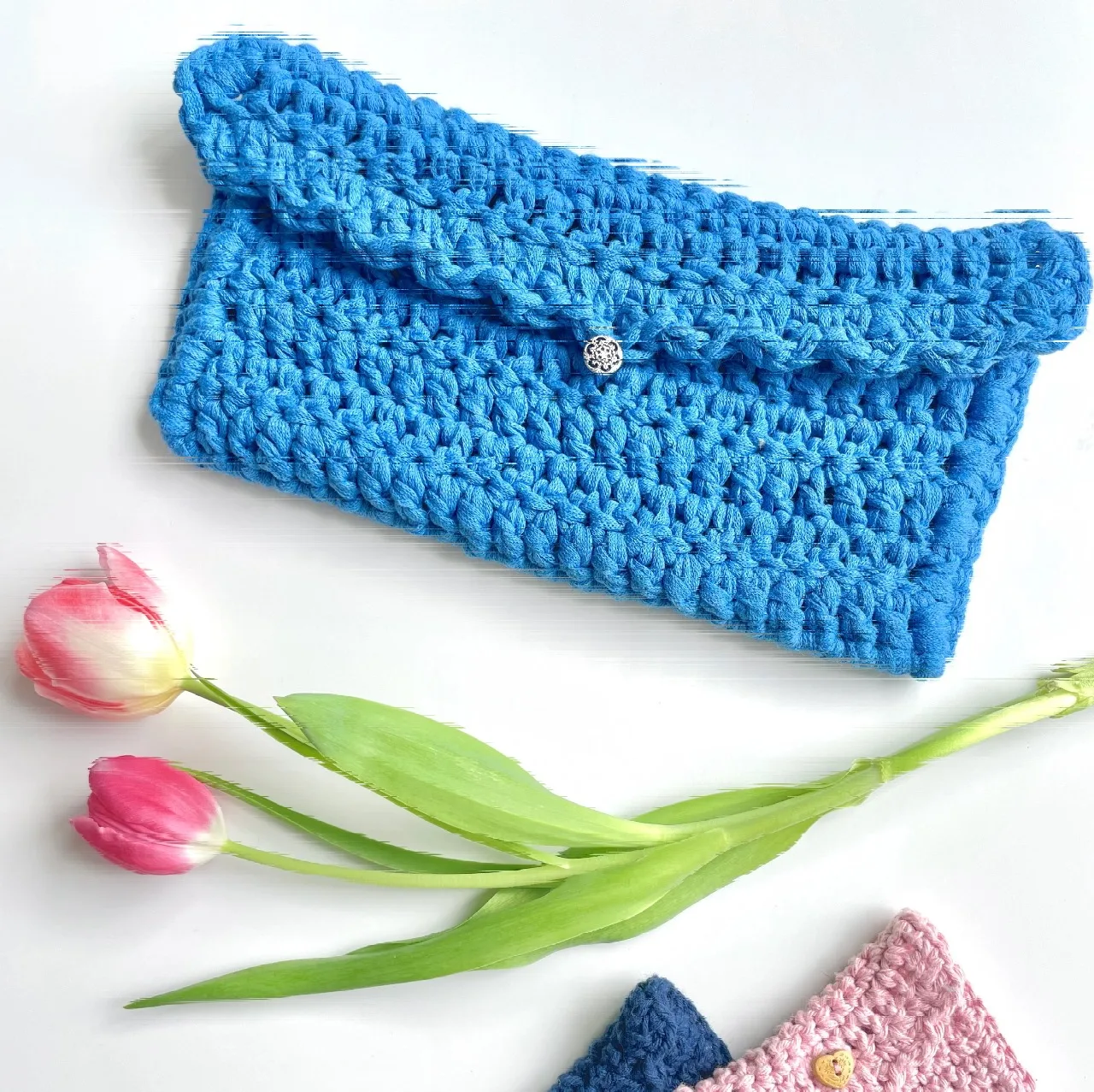 Handmade Bag Product With 100% Cotton Cord Handmade Crochet Clutch Handbag For Women Use with Premium Quality at Wholesale Price