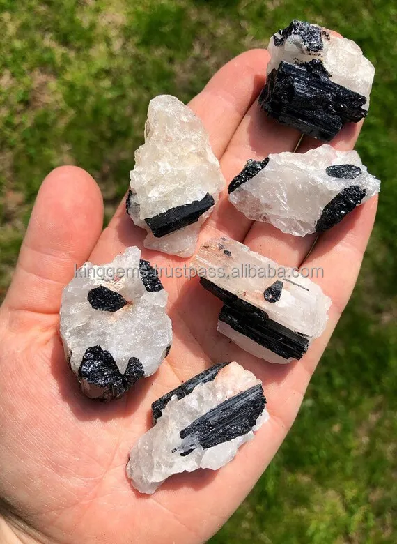 BEST SELLING WHOLESALE NATURAL TOURMALINE WITH QUARTZ ROUGH STONE FOR REIKI HEALING STONE MEDITATION JASPER  RAW TUMBLED STONE