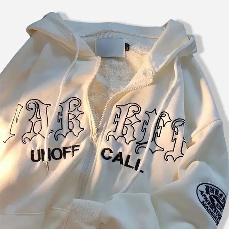 QIANSHI 100% Cotton Graphic 3D Printed Oversized Full Face Zipup Hoodie Custom Puff Print French Terry Heavyweight Zip up Hoodie