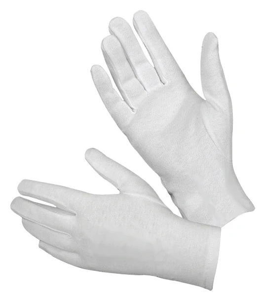 Cheap Gloves White Cotton Gloves Hand Safety Protection Light Gloves for Women Coin Jewelry Silver Inspection Custom Logo