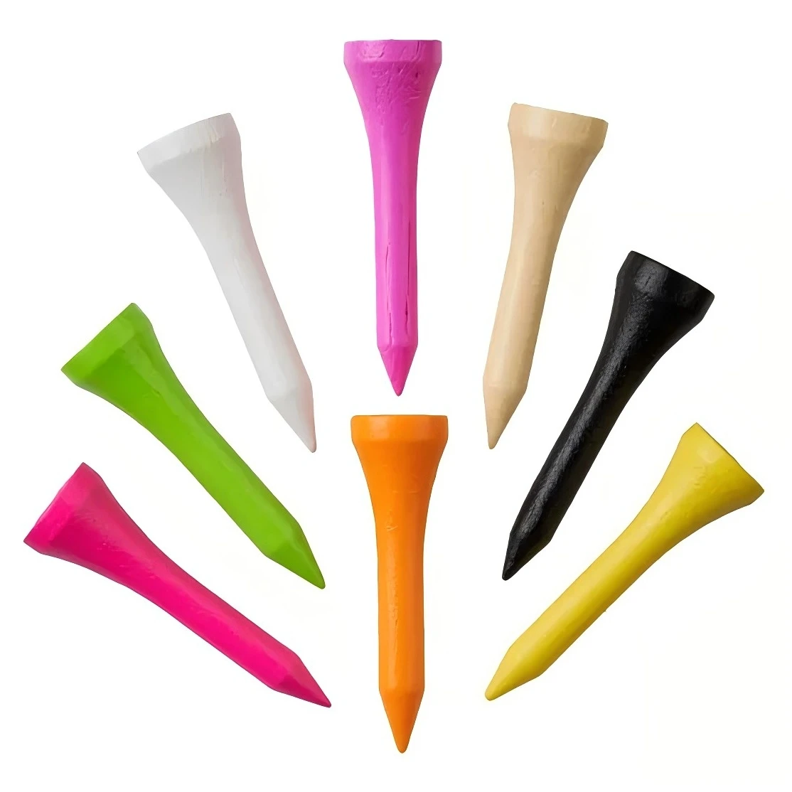 Custom Logo Bamboo Tees Logo Printed Wood Golf Tees Biodegradable 100% Natural Bamboo Golf Tees