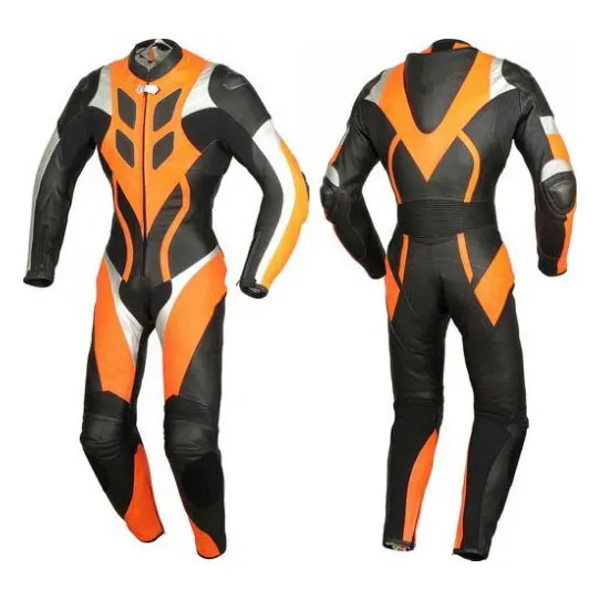 Custom Made Hot Sale  Red Green Black Racing Motorbike Leather Suit Motorcycle Leather Racing Suit