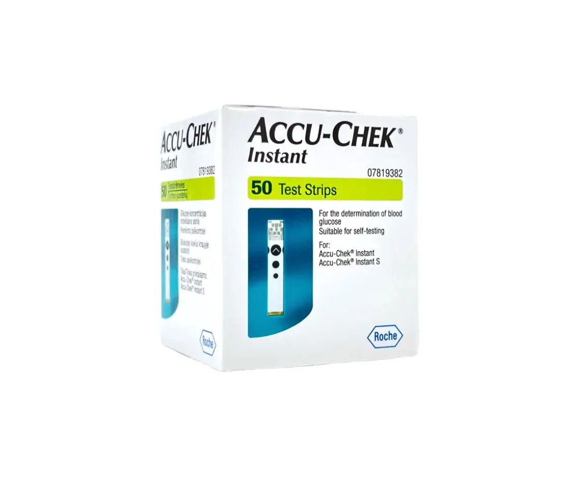 Accu Chek Instant Test Strips 50 Pack- Accurate And Easy Blood Sugar Monitoring