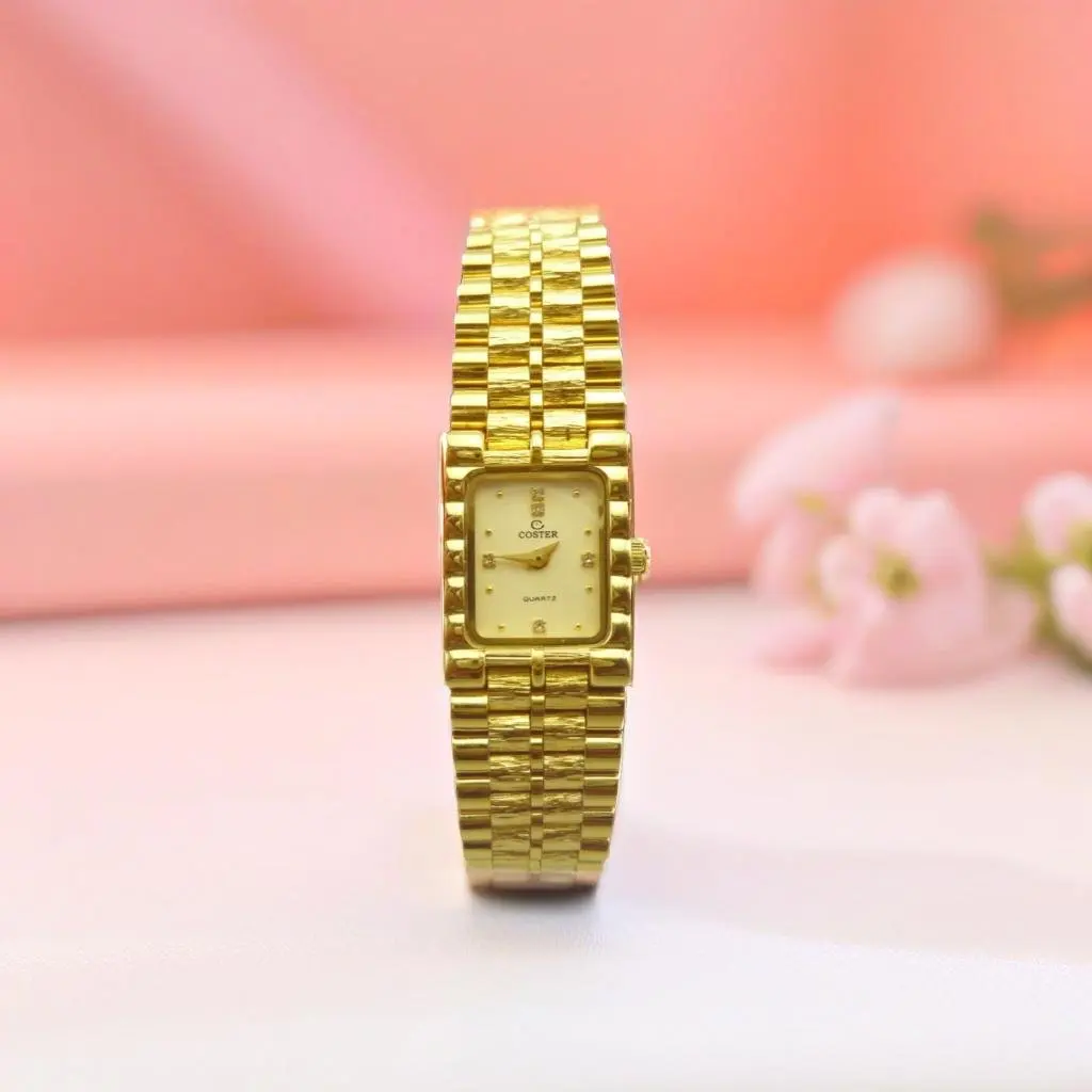 Позолоченные ювелирные изделия наручные часы