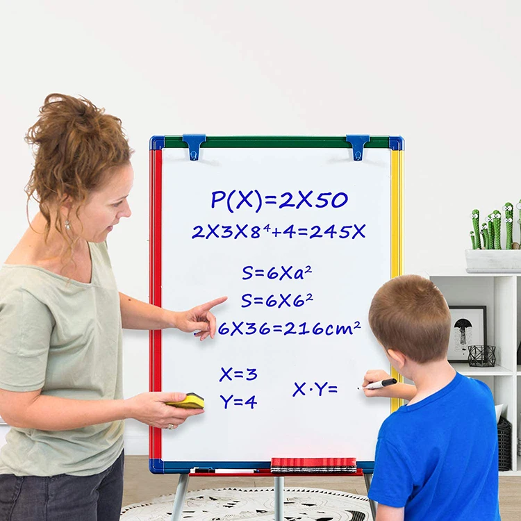 60x45cm colorful frame tripod magnetic whiteboard flipchart easel portable mobile flip chart stand for classroom home