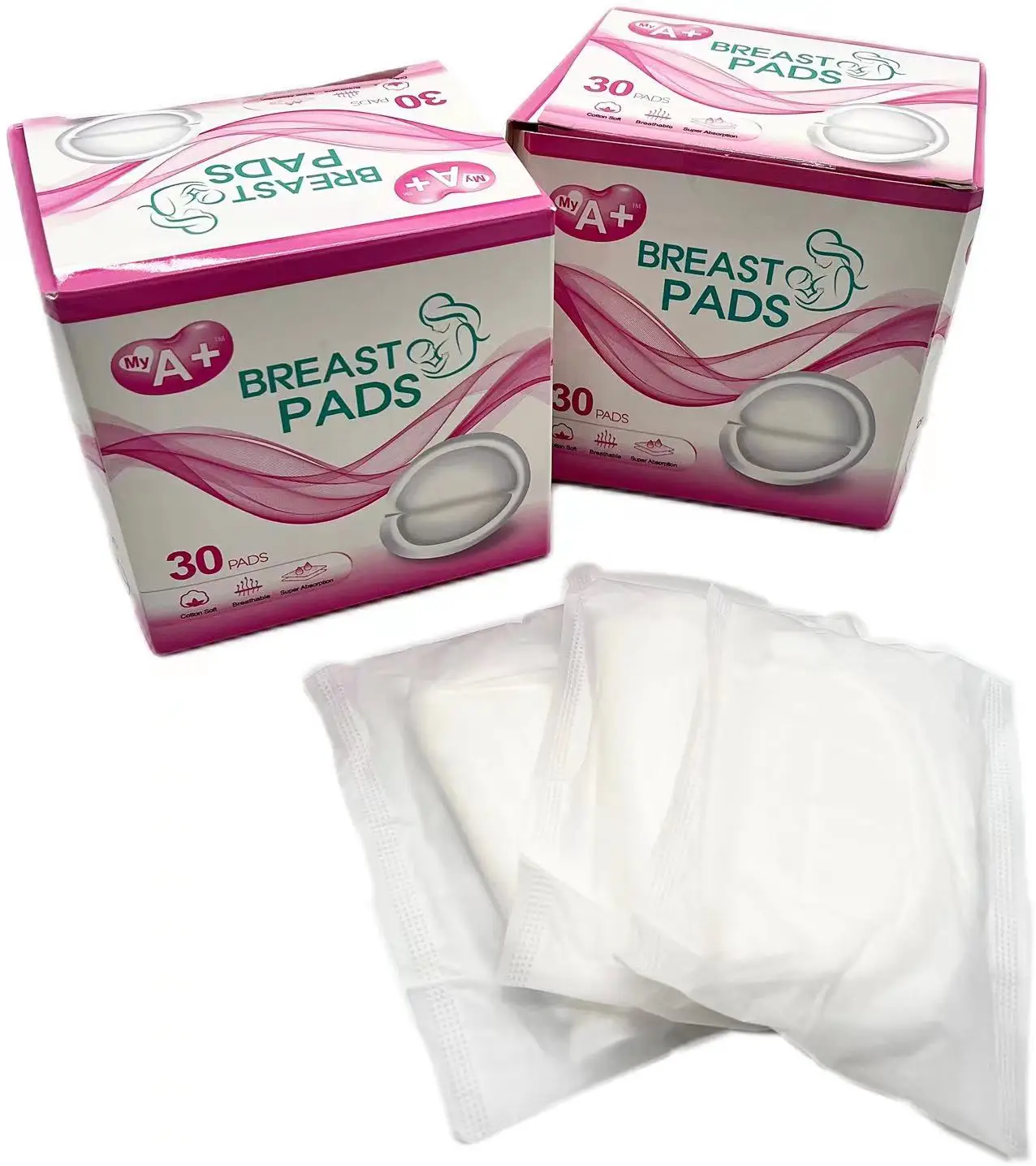 120*125mm Customized Size Branded Packaging Disposable Breast Nursing Pads Breastfeeding Pads Absorbing Milk Pads