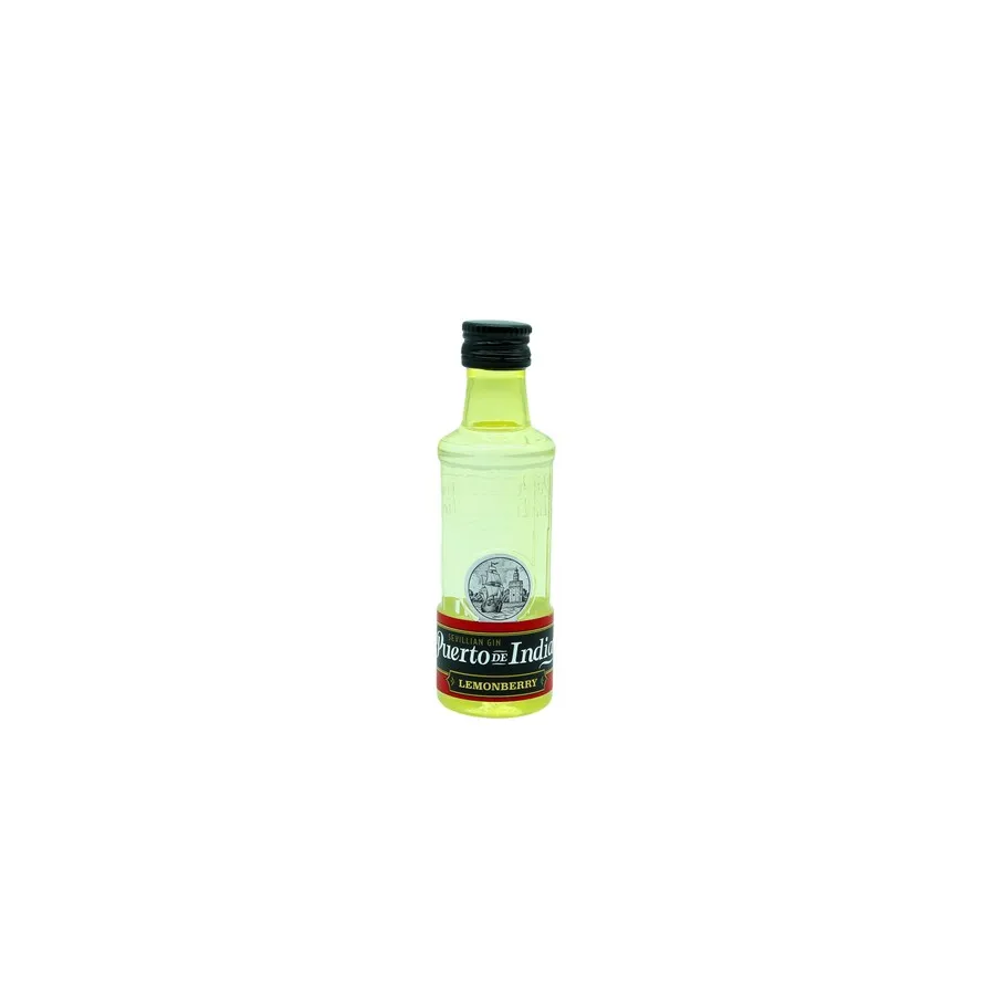Gin Puerto de Indias Lemonberry Premium Gin Alcoholic Beverage Plastic Bottle Liquor 5cl 37,5%