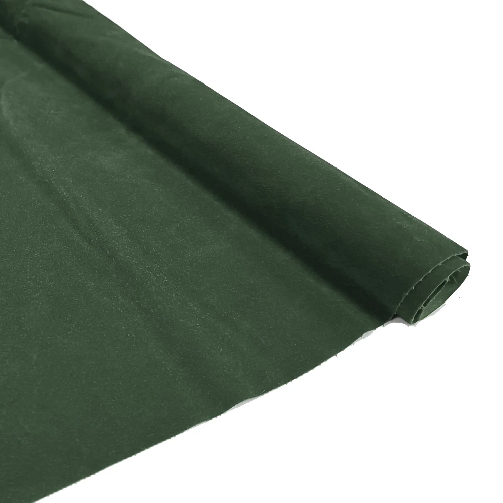Customize Rayon Non woven RWS Series 58 inch flocked velvet fabric Green RWS54-444