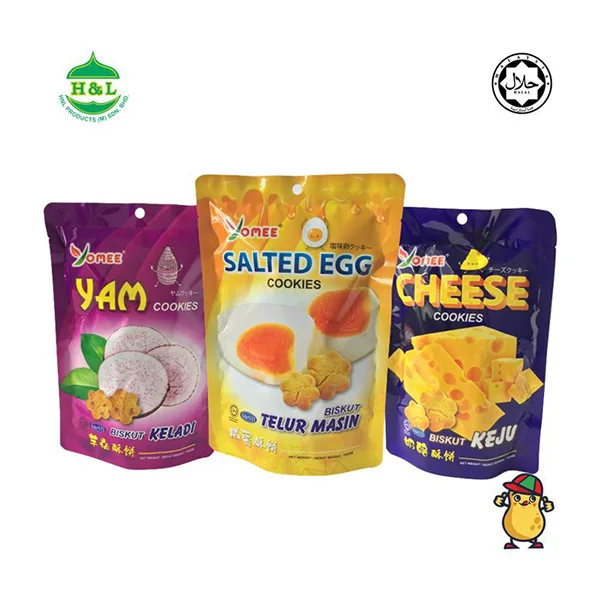 Лидер продаж, печенье Yomee премиум качества, Соленое яйцо, сыр, ямы, печенье, текстура, пушистый и хрустящий вкус, соленый, сделано в малайзии