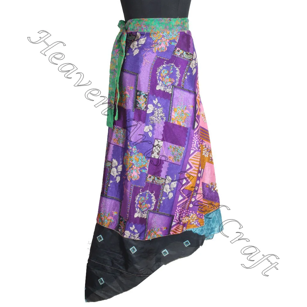 Heaven Arts And Craft Shop Sale!!!Silk Sarong Pareo Long Silk Wrap Around Skirt 2 Layer Reversible Magic Silk Saris Wrap Long