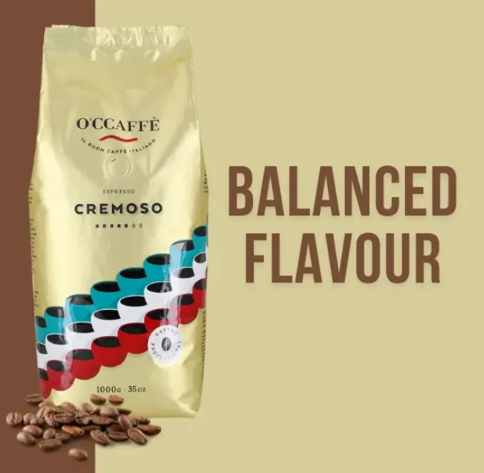 Made in Italy Coffee Beans 50% Arabica 50% Robusta 1Kg Bag Coffee Creamy coffee for Sweet breakfast