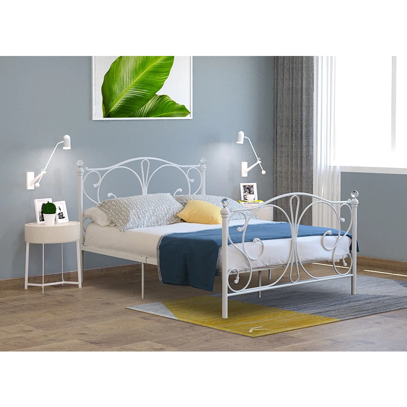 Wholesale Bed Room Furniture Metal Bed and Bunk Can Customized Logo Color Design and Packaging MOQ 100 pcs