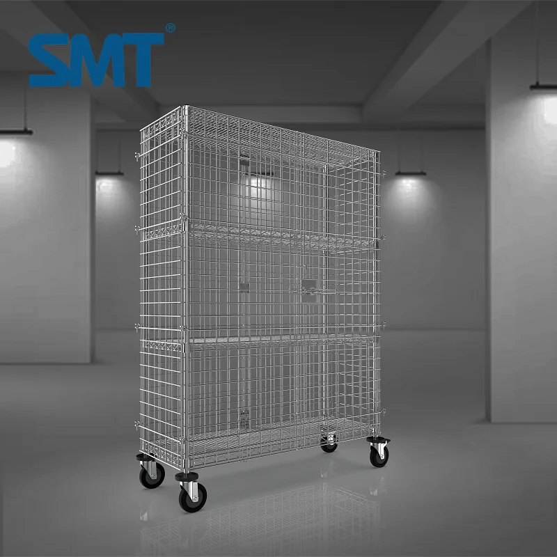 Best Price Storing Valuable Material SMT Stainless Steel  Grade 201Q-Series Security Cage Cage Industrial Safety Storage unit