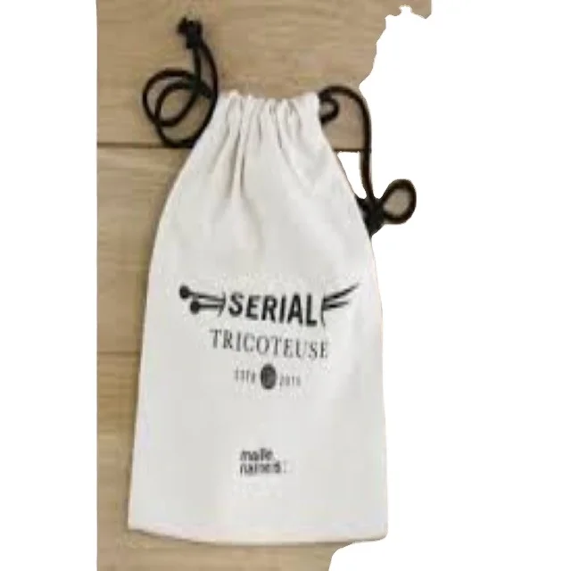 Custom Logo Printed Soft Brushed Cotton Twill Gift Drawstring Packaging Shoe Bag Luxury Cotton Shoe Dust Bag